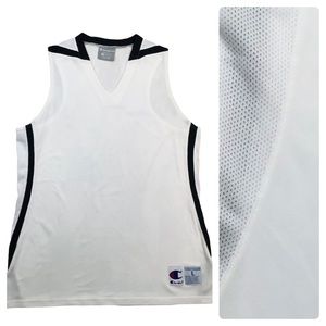 Champion - Double Dry Mesh White / Black Tank Top L - NWOT
